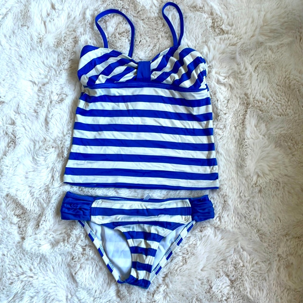 EUC ella moss tankini 2pc bathing suit - size 10